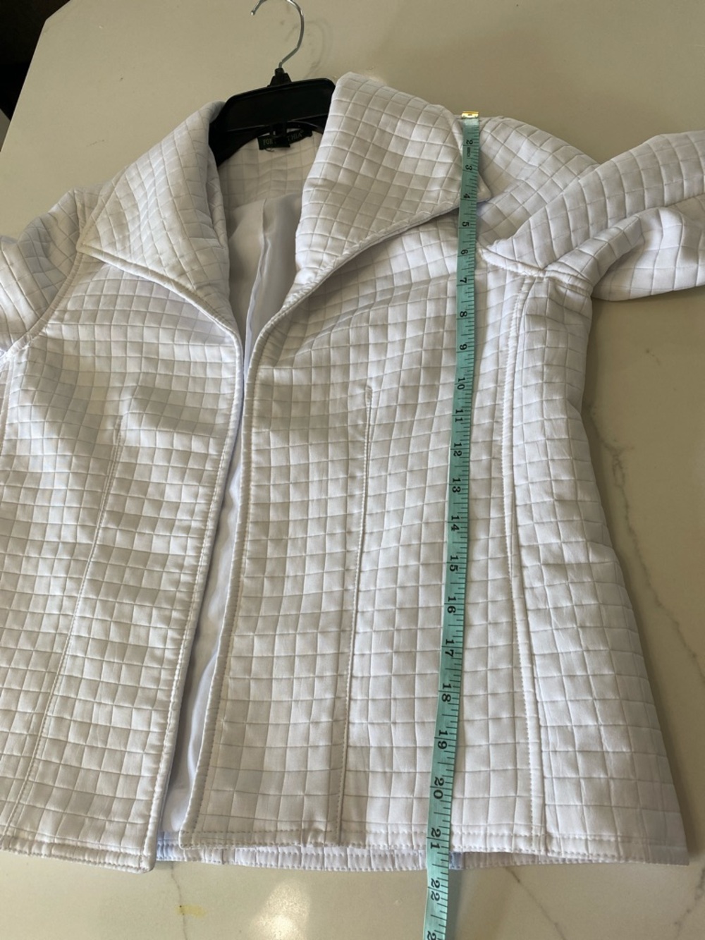 For Cynthia WOMAN’S White Quilted Jacket SZ MEDIUM - Picture 6 of 7